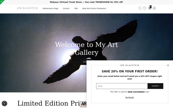 Screenshot of fineartimagery.com