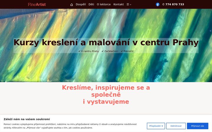 Screenshot of fineartist.cz