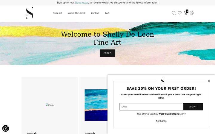 Screenshot of fineartsd.com