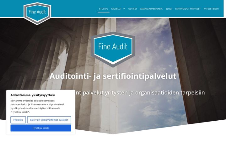Екранна снимка на fineaudit.fi