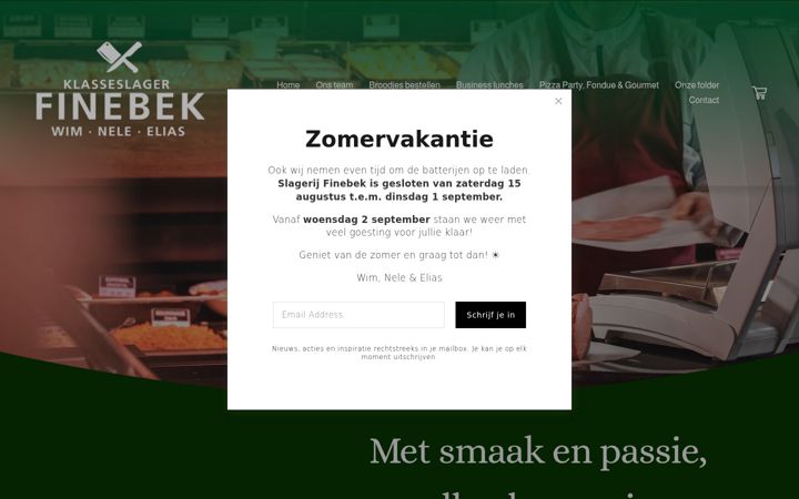 Screenshot of finebek.be