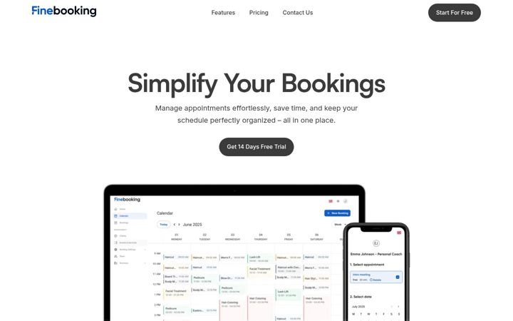 Screenshot of finebooking.com
