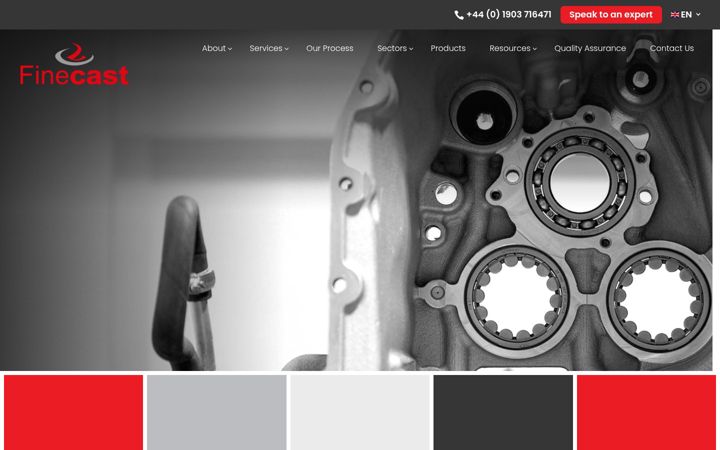Screenshot of finecast.co.uk