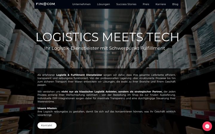 Screenshot of finecomlogistics.com