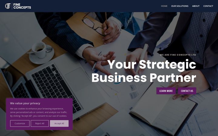Screenshot of fineconcepts.co.uk