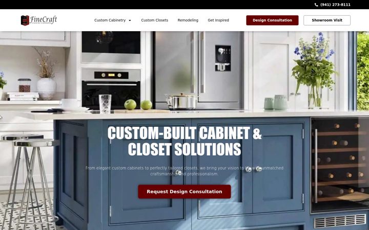 Екранна снимка на finecraftcabinets.net