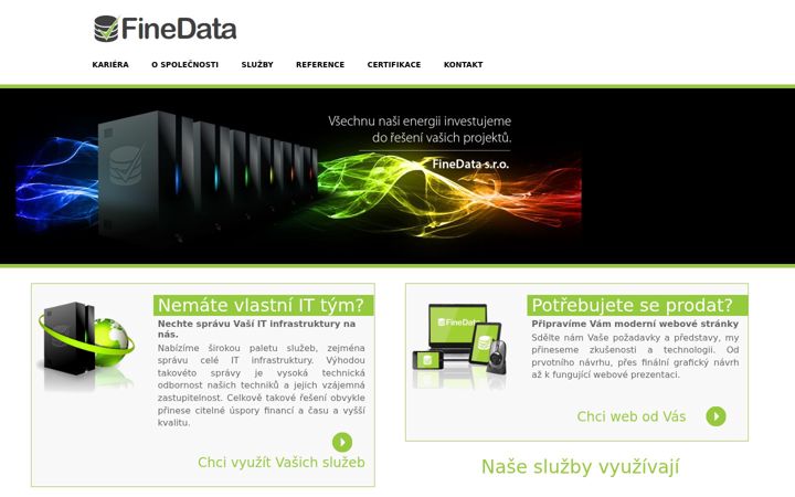 Screenshot of finedata.cz