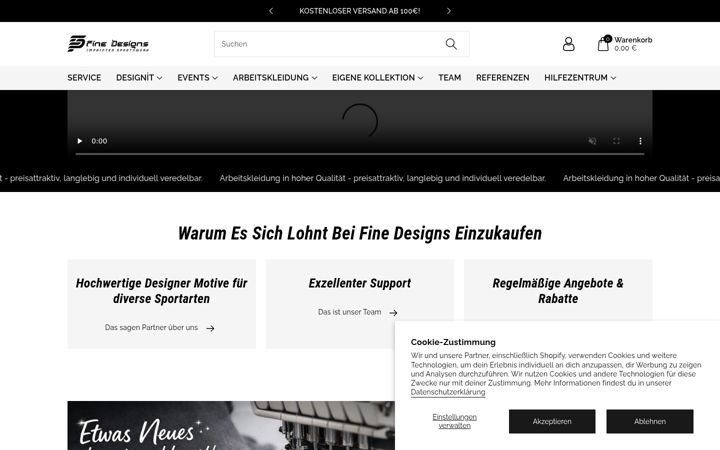 Screenshot of finedesigns.de
