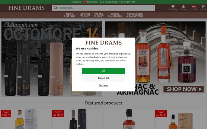 Screenshot of finedrams.com