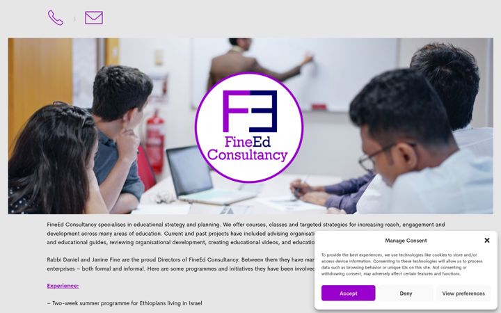 Screenshot ta' fineedconsultancy.co.uk