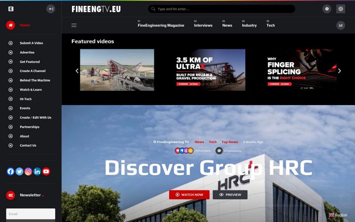Screenshot of fineengtv.eu