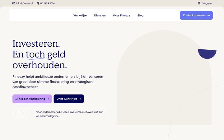 Screenshot of fineezy.nl