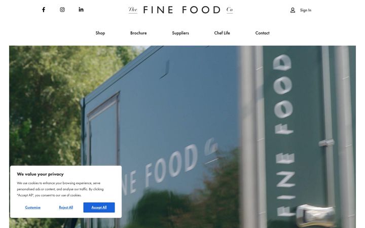 Screenshot of finefoodco.co.uk