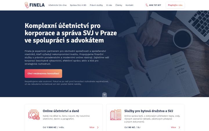 Screenshot of finela.cz