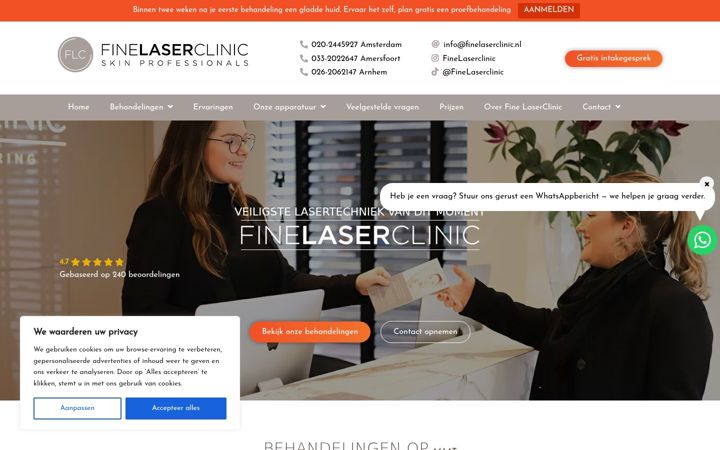 Screenshot of finelaserclinic.nl
