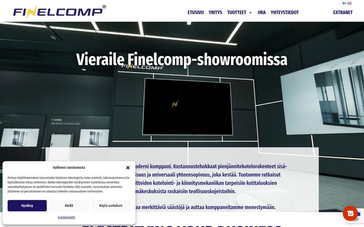 Екранна снимка на finelcomp.fi