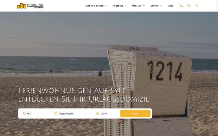 Screenshot of fineline-sylt.de