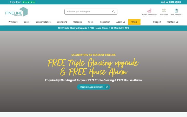 Screenshot of fineline-windows.co.uk