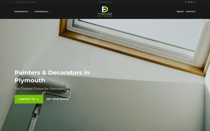 Screenshot of finelinedecorators.co.uk