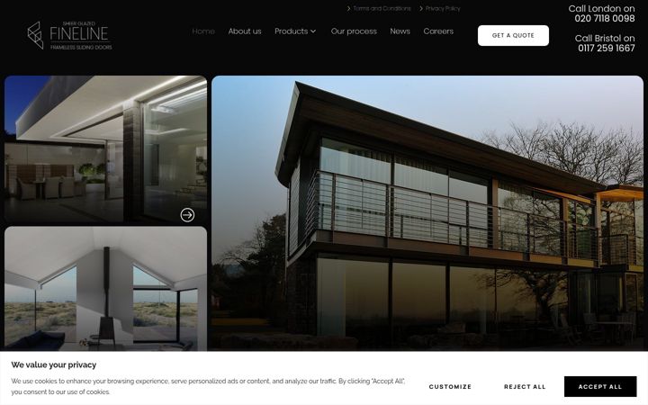 Screenshot of finelinedoors.co.uk
