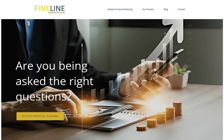 Screenshot of finelinefinancialplanning.co.za