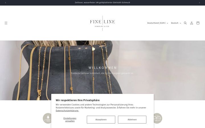 Screenshot of finelinejewelry.de