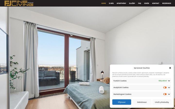 Screenshot of finelivingprague.com