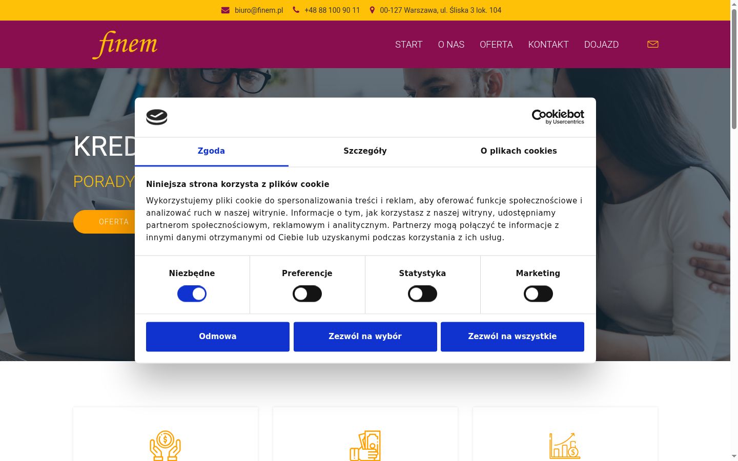 Captură de ecran a bannerului de consimțământ afișat înainte de orice interacțiune