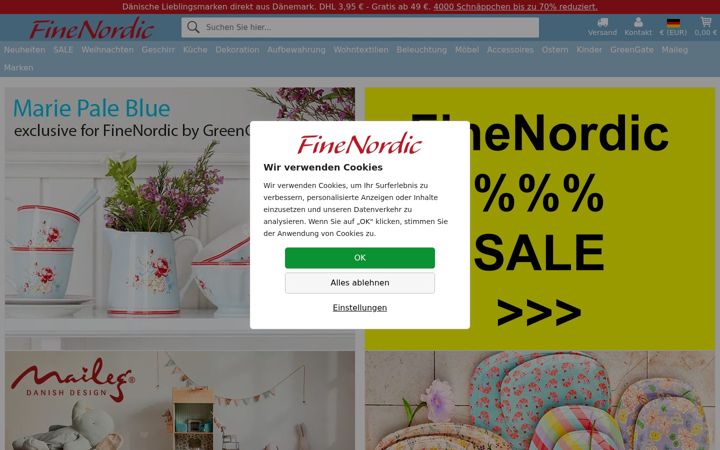 Screenshot of finenordic.de