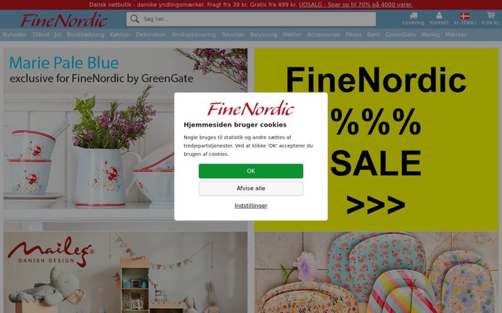 Screenshot of finenordic.dk