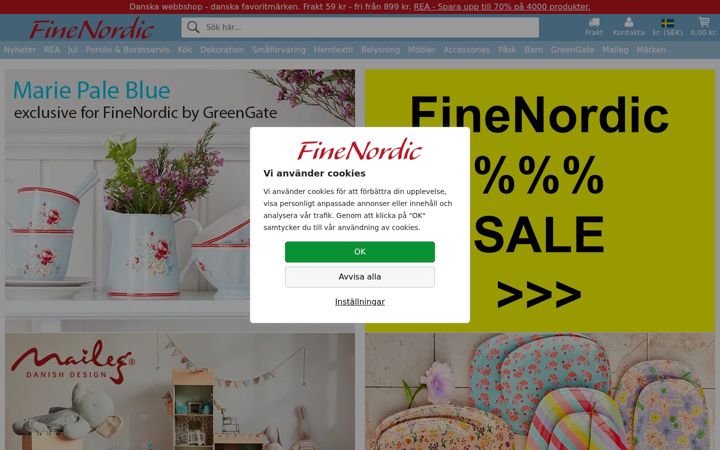 Screenshot of finenordic.se