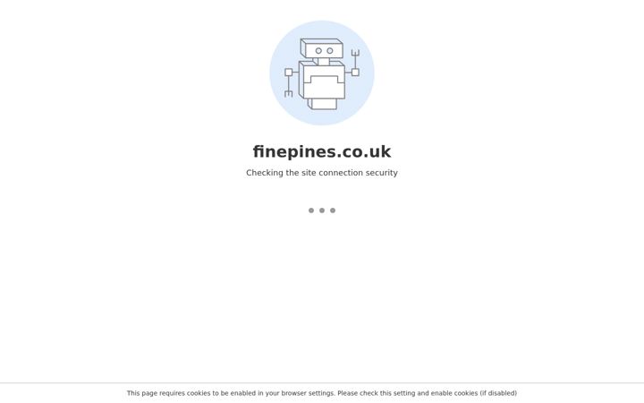 Screenshot of finepines.co.uk