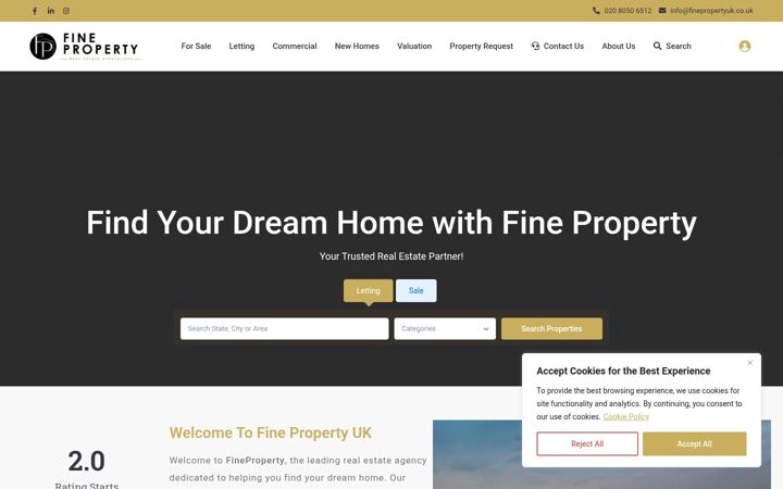 Screenshot of finepropertyuk.co.uk