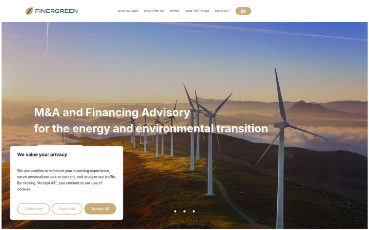 Screenshot of finergreen.com
