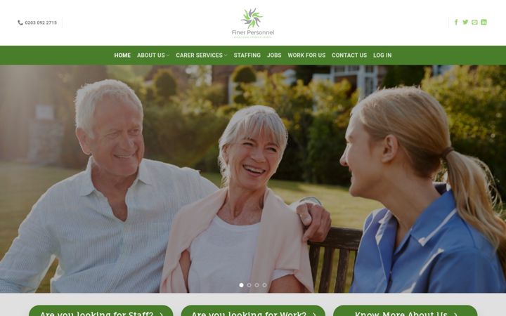 Screenshot of finerpersonnel.co.uk