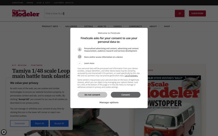 Screenshot of finescale.com