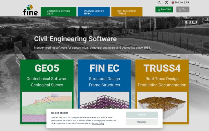 Screenshot of finesoftware.eu