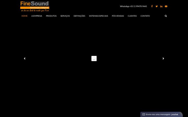 Screenshot of finesound.com.br