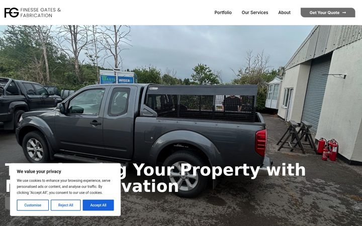 Screenshot of finessegates.com