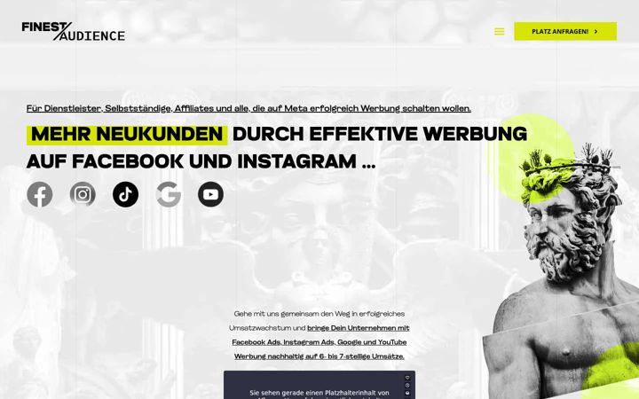 Screenshot of finest-audience.de