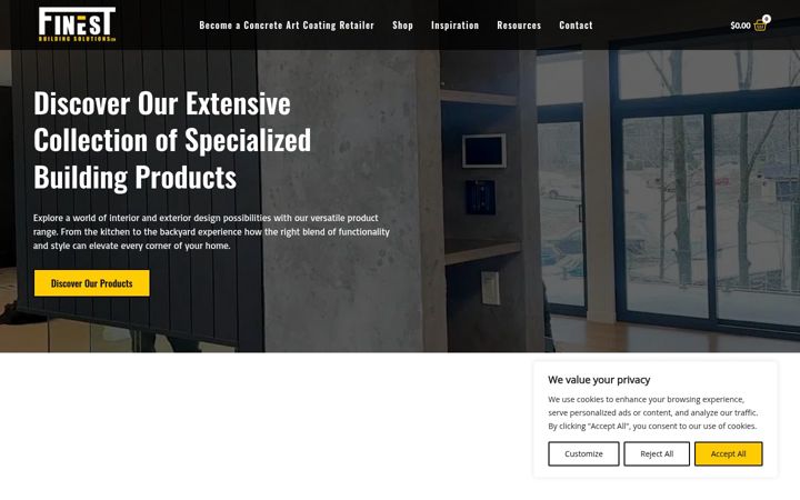 Screenshot of finestbuildingsolutions.ca