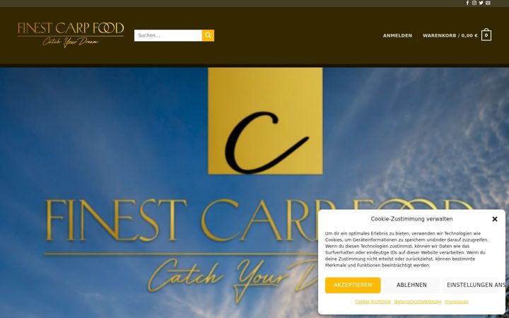 Screenshot of finestcarpfood.de