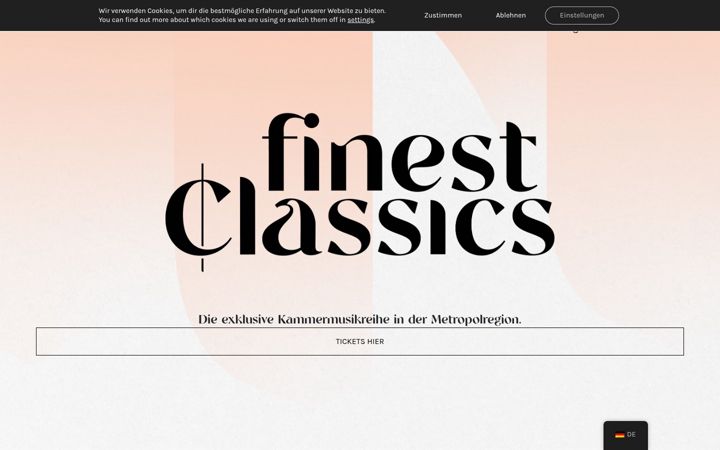 Zrzut ekranu finestclassics.de
