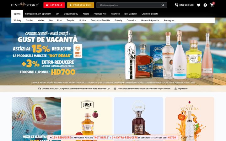 Screenshot of finestore.ro