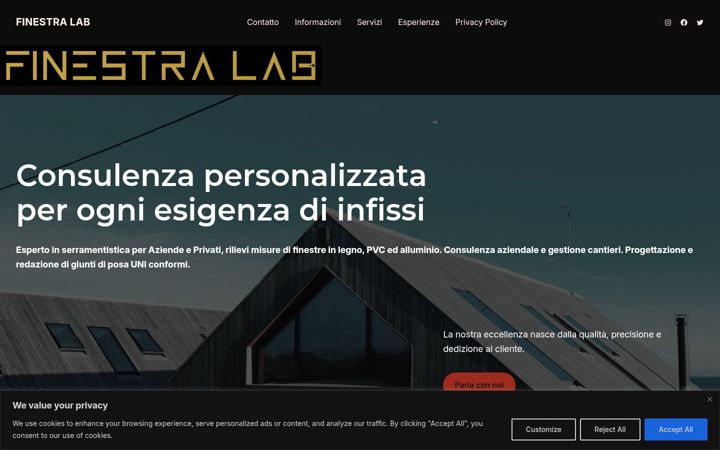 Screenshot of finestralab.it