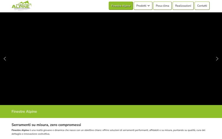 Screenshot of finestrealpine.it