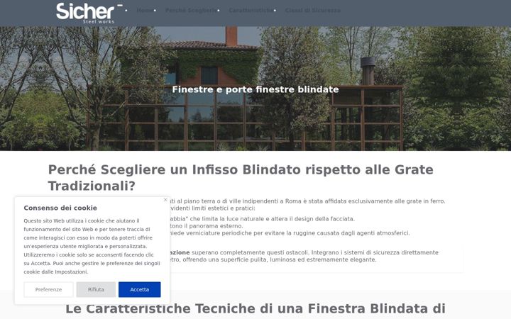 Screenshot of finestreblindateroma.it