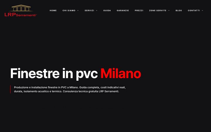 Snímek obrazovky finestreinpvcmilano.it