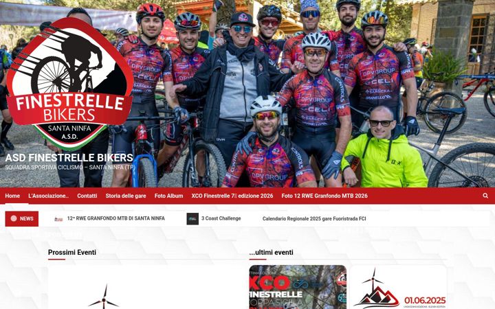 Snímek obrazovky finestrellebikers.it