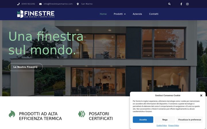 Screenshot of finestresanmarino.com